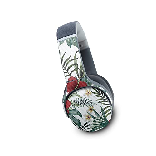 Image of MightySkins Carbon Fiber Skin Compatible with Skullcandy Crusher Evo Wireless - Tropical Hibiscus | Protective, Durable Textured Carbon Fiber Finish | Easy to Apply