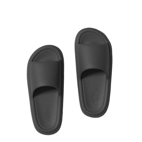 [GRFIT] Women's Slippers Men's Summer Outdoor Wear Indoor Home Bathroom EVA Slippers Wholesale(Black,42-43)