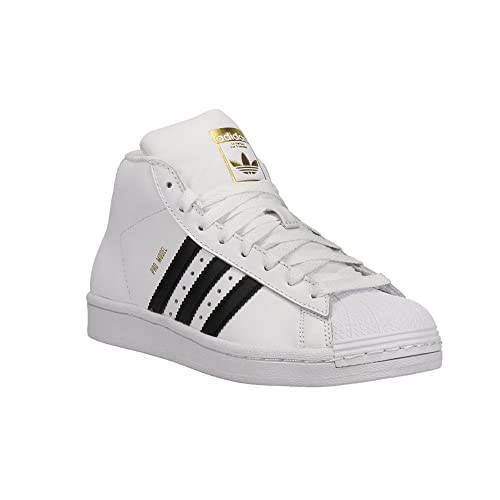 adidas Originals unisex-child Pro Model Sneaker , White/Black/Gold Foil , 4.5 Big Kid2