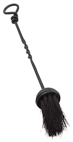AUBRY GASPARD - Balai Cheminée Fer Forgé Noir - 56 cm - 0,42 kg - Idéal Nettoyage Cheminée - Fixation Murale - Accessoire Pratique Élégant Salon - Robuste