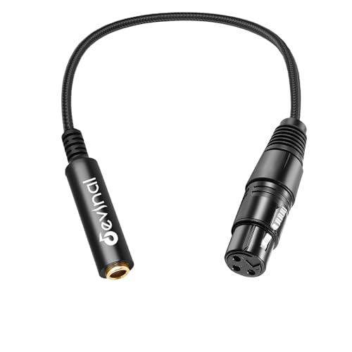 Câble XLR femelle vers jack 6.35mm idéal pour home studio et podcast