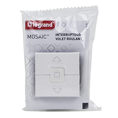 Interrupteur volets Legrand Mosaic blanc commande store intérieur - 5