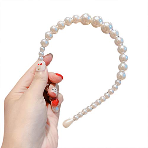 Preisvergleich Produktbild certylu Haarschmuck, Frauen Big Imitation Pearl Stirnband Bandana Eleganter Schmuck Prom Kopfschmuck