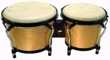 BB571 7-8" Key-Tuned Bongos - Worldly Beats, Tuning Wrench Included, Durable Construction