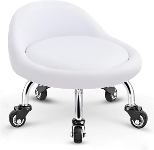 Tabouret roulant avec roulettes coussin assise et dossier bureau