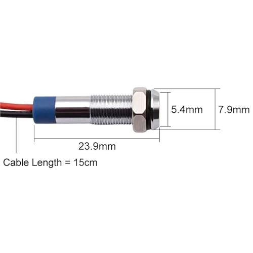 Luz indicadora moto azul 6mm ideal para renovar salpicadero y cuadros 4