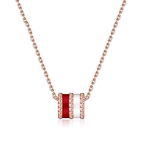 Pendentif couleur rose 18 carats au design plaqué d'exception