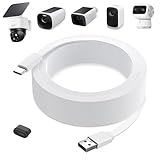 25ft Power Cable for eufy SoloCam S220/S340, C210, Power Extension Cable for eufyCam 3/S330, 3C/S300, Weatherproof Flat Charging Cord for eufy Indoor Cam S350/C220/C210, Indoor Outdoor Use
