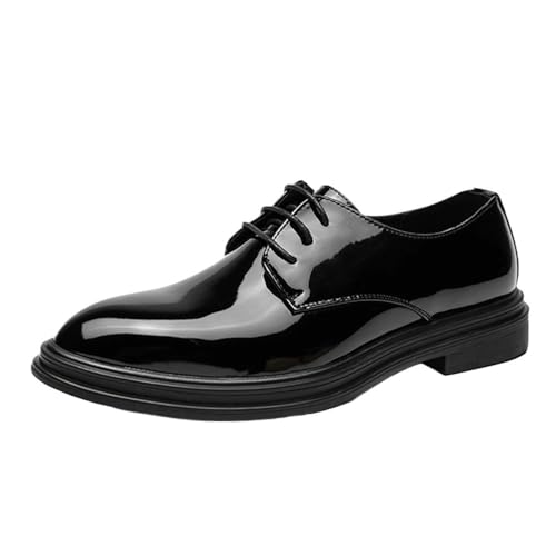 Stylish Mens Leather Lace Up Oxford Shoes Comfortable for Work and Events