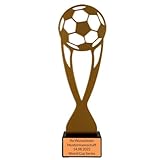 Lieferumfang: 1 Stück x Pokal Fussball Auszeichnung mit Wunschtext