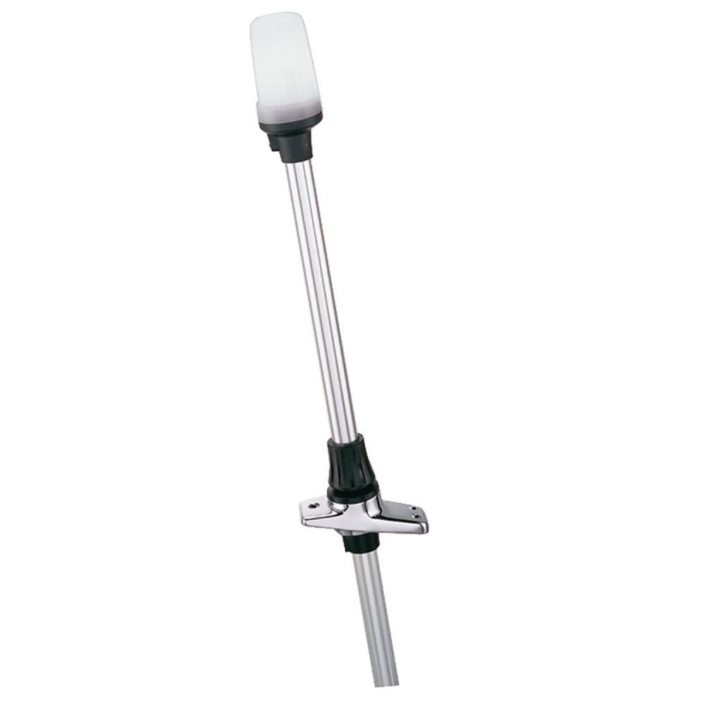 Perko 1611DP2CHR Telescoping White All-Round Pole Light with Base - 20.25