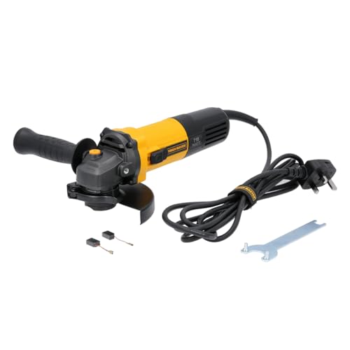 TOUGH MASTER Electric Angle Grinder Corded 125mm with Side Handle, 100% Copper Motor, Carbon Brushes Replacement& Quick Release Guard Wheel (Electric Angle Grinder)