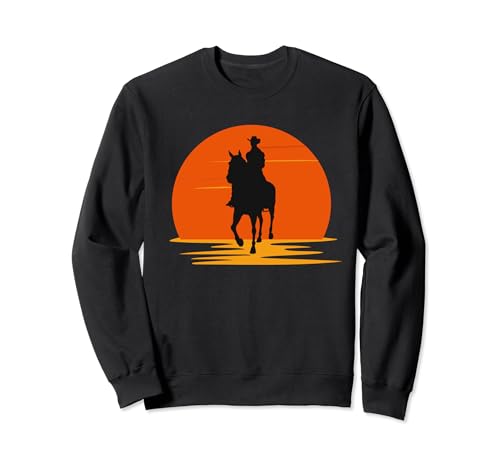Chevalier Cowboy Coucher de Soleil Cadeau pour Hommes, Femmes, Filles, Enfants Garçons Sweatshirt