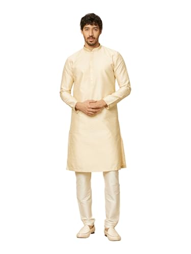 Manyavar lot de 2 kurta soie synthétique homme solution anti-plis et confort