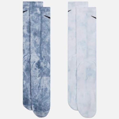 Nike Everyday Plus Cushioned Tie-Dye Crew Socks (2 Pairs) Adult D, Size XL2