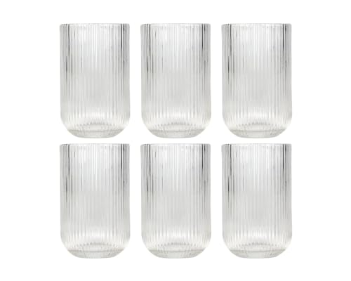 Jogo Copo Vidro 6 Unidades 420ML para Suco Água Refrigerante Drin...