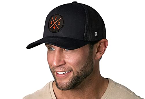 Image of HAKA State City Trucker Hat for Men & Women, Adjustable Baseball Hat, Mesh Snapback, Sturdy Outdoor Black Golf Hat