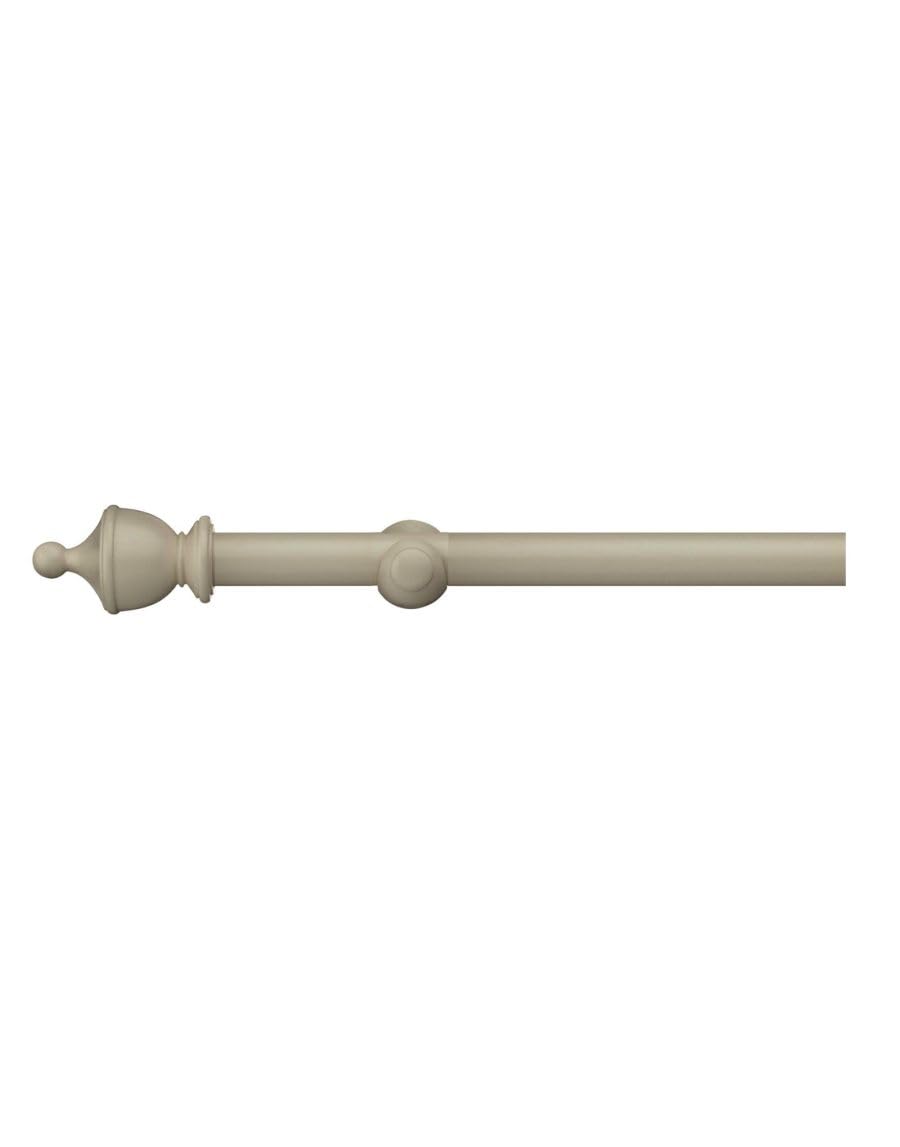 Abc Decor April Cloud 28Mm Romantica Eyelet Urn Finial Wood Pole, 120Cm