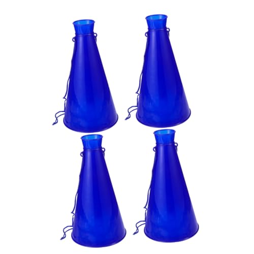 Mikikit 4Pcs Cheer Megaphone Plastic Noisemaker for Parties Sports Events Games Durable Vibrant Cheer Props for Present for Football Concert Enthusiasts