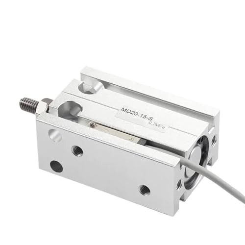 Cilindro neumático mini MD25 de montaje libre con carrera corta de 10mm 5