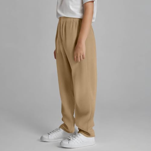 Joggers for Girls Straight Wide Leg Baggy Sweatpants Drawstring Elastic High Waisted Teen Clothes3