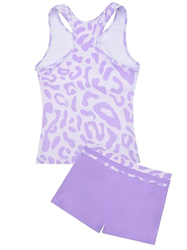 Image of Uhnice Girls Swimsuit Two Piece Tankini Swimwear with Boyshort