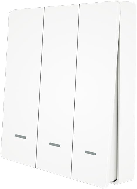 MOES ZigBee Smart Wall Light Switch No Neutral Wire Required, No Capacitor Needed, Tuya ZigBee Hub Required, 3 Gang, White