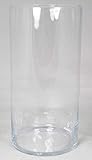 Forma: sombrero de copa INNA-Glas Jarrón de Suelo Roman, cilíndrico - Redondo, Transparente, 50cm, Ø 25cm - Florero Grande - Jarrón de Cristal Decorativo