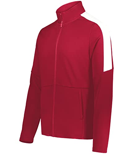 Holloway 223630.408.S Youth Crosstown Jacket Scarlet & White - Small