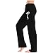 Women's Lounge Pant Plus Size Elastic High Waisted Drawstring Printed Slacks Loose Fit Fall Winter Fashion Trousers S-5XL Black