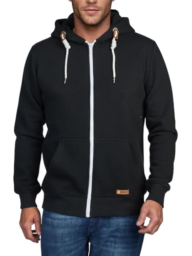 Veste à capuche homme coton grande taille zippée riverso RIVThilo uni