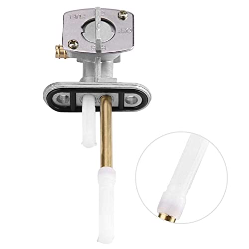 Benzinhahn-Schalterventil,Duokon Petcock Brenngastank-Schaltventil für YFZ350 YFM660 Grizzly ATV 1987-2006 2002-2008 (Silberweiß)