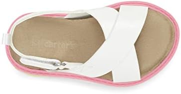 carter's Girls Cindy Sandal, White, 4 Toddler | Image 4