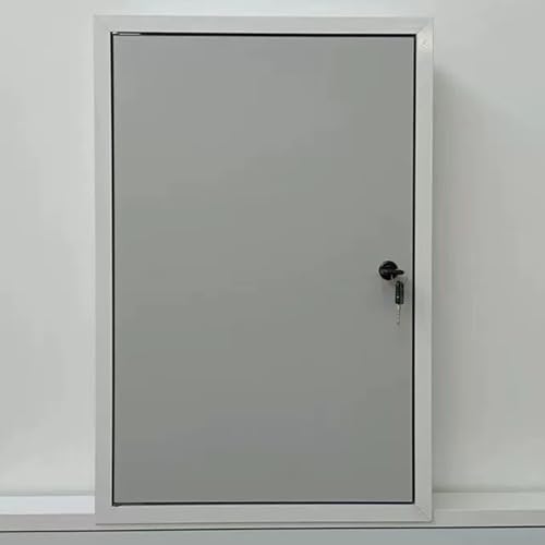 Trappe d'accès blanche 65x80 cm en métal avec serrure pour mur