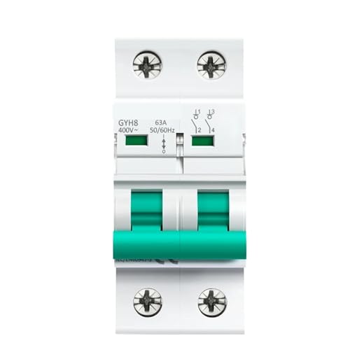 Disjoncteur isolateur rail Din résout coupure générale 2 pôles interrupteur 400VAC