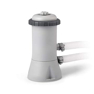 Intex 28604GS - Pompa con Filtro a Cartuccia 600 GPH (12 V), Grigio, 17,1 x 18,4 x 32,8 cm