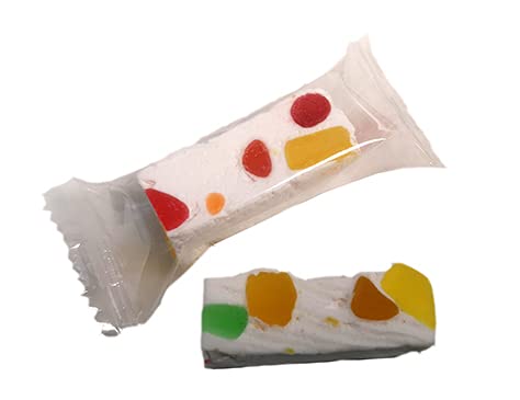 Golden Bonbon Italian Jujube Nougat Candy, Individually Packed Soft And Chewy Nougat With Fruity Jelly Beans Candy Bars, Original Golden Bonbon Fruity Jujube Nougat Candy 2.2 Lbs #TOP1