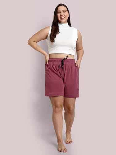 Image of CUPID Women Plain Comfortable Barmunda,Shorts for Sports, Yoga, Daily Use Gym, Night Wear, Casual Wear for Ladies