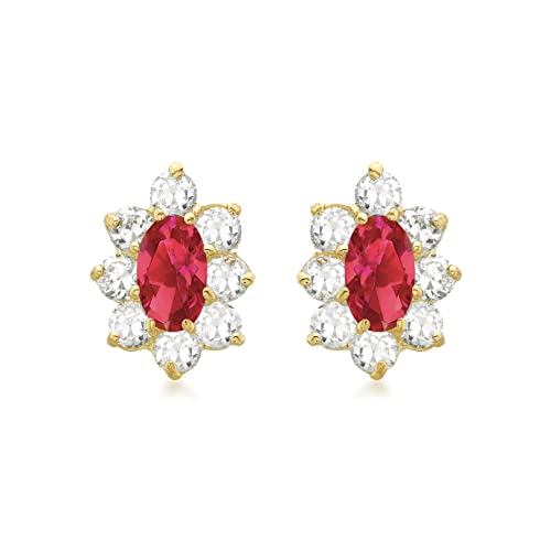 Boucles d'oreilles or blanc 9 cts et oxyde de zirconium Carissima Gold 5.58.5649 pour femme