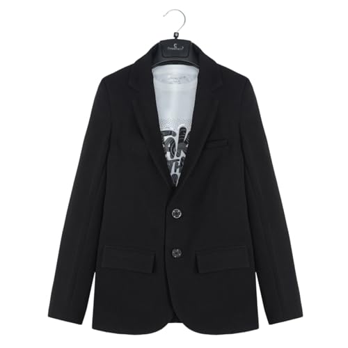 Image of CHARCHIT Boys Regular Fit Plain Blazer and T-Shirt