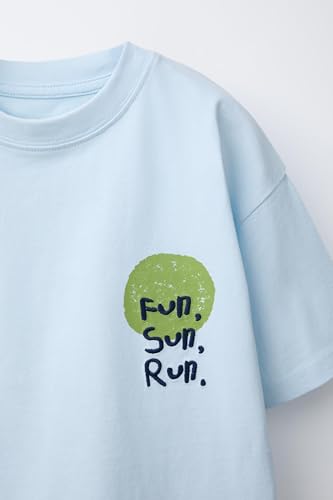 Image of Alan Jones Clothing Boys Oversized Cotton Printed T-Shirt | Round Neck, Short Sleeves, Casual Wear