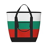 fdgbnm Isolierte Tragetasche für Damen, Bulgarische Flagge, großes Fassungsvermögen, Thermo-Kühltasche