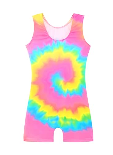 HOZIY Gymnastics Leotards for Girls with Shorts Biketards Dance Tumbling Outfits Matching Scrunchies 1-12 Years Old