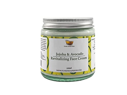 Funky Soap Jojoba y Aguacate Revitalizador Crema, Cristal Frasco de 120g, para Normal y Piel Seca Cover