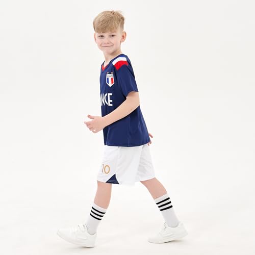 Image of Cnins Kids Soccer Jersey Kit for Boys & Girls- Breathable & Quick-Dry - Youth Soccer Football Training Gifts (2T-14Y)