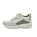 Keys Sneaker Casual in Pelle con Zeppa Bianco K-9061 (40)