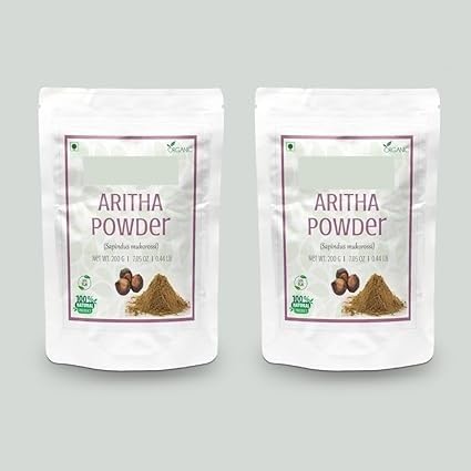 Natural Aritha Powder for Hair Pack of 2 each 200gm