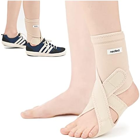 NEOFECT Drop Foot Brace Beige Right AFO Foot Drop Brace for Walking, Drop Foot Brace with Shoes, Stroke Recovery Equipment, Foot Drop Brace for Sleeping, Adjustable Ankle Brace (Right) Cover