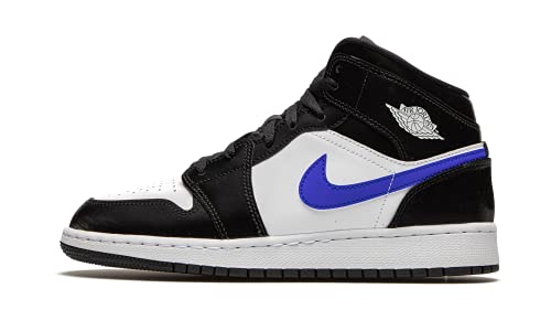 Image of Air Jordan 1 Mid inchBlack Racer Blue White inch (GS /Juniors) (2020)