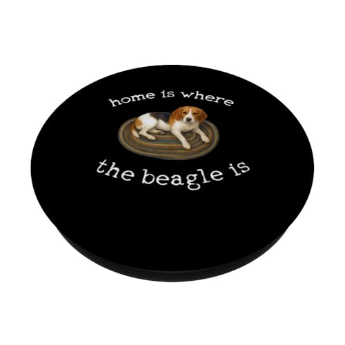 T-Shirt Beagle - Home is Where The Beagle is Beautiful Dog PopSockets PopGrip Adhésif – vue 2